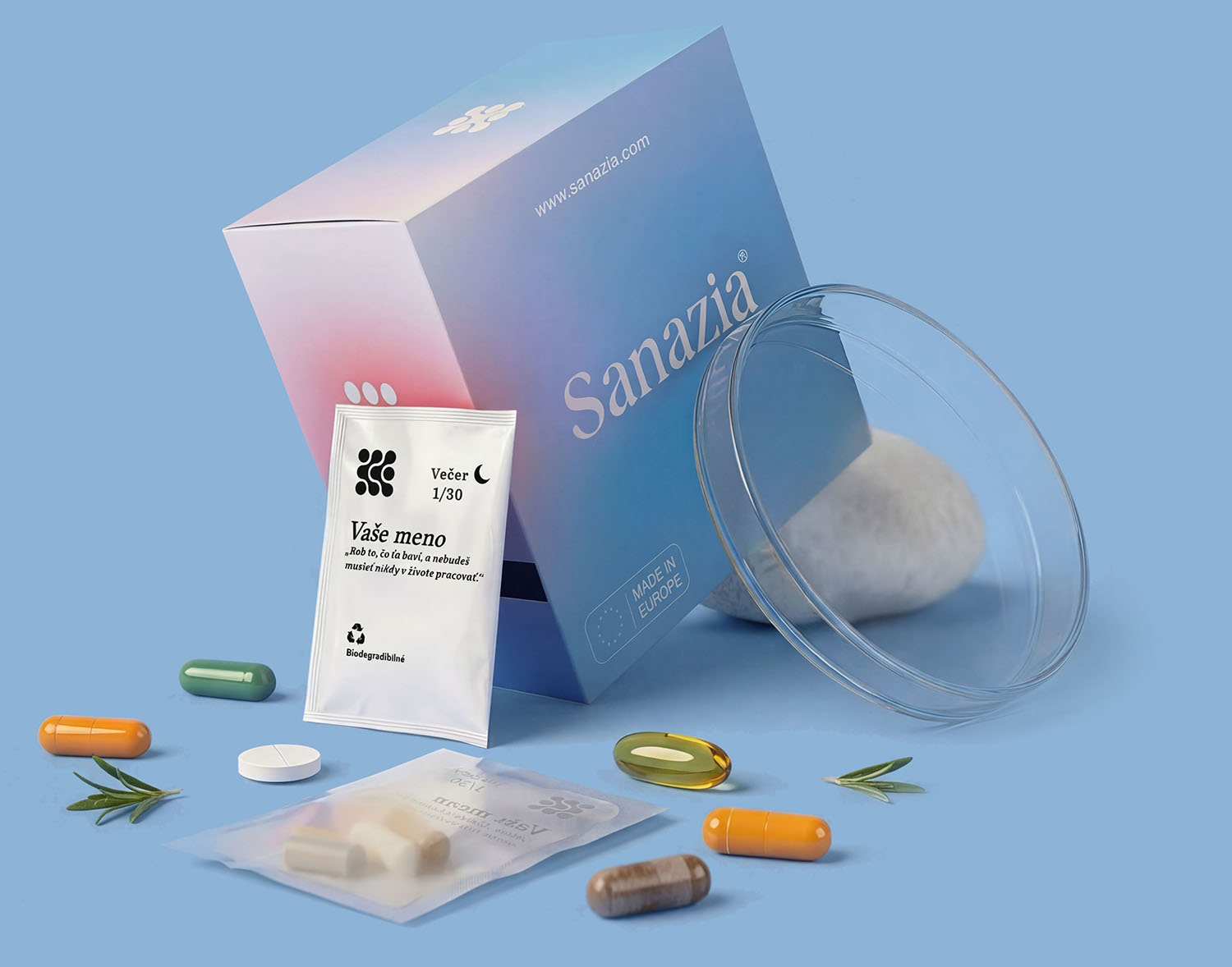 Sanazia pack with daily supplement sachets